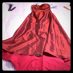 Burgundy evening gown